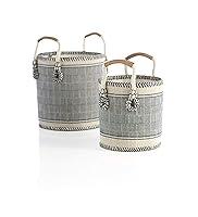 Algopix Similar Product 7 - Shiraleah Home Blue Set of Two Sierra