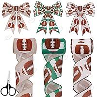 Algopix Similar Product 6 - BENBO 3 Rolls Football Wired Ribbon 15