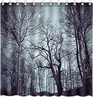 Algopix Similar Product 1 - DePhoto Tree Moon Shower Curtains for