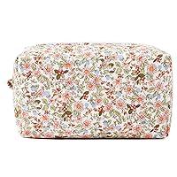 Algopix Similar Product 12 - SOIDRAM Quilted Makeup Bag Floral