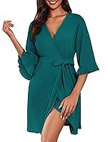 Algopix Similar Product 15 - Ekouaer Women Waffle Robes 34 Sleeve