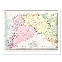 Algopix Similar Product 4 - Map Syria Mesopotamia Assyria Vintage