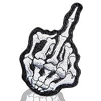 Algopix Similar Product 6 - Iron on Patches for Jackets  Skeleton