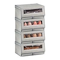 Algopix Similar Product 1 - mDesign Large Fabric Closet Shoe