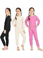 Algopix Similar Product 1 - Resinta 3 Sets Girls Waffle Thermal