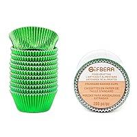 Algopix Similar Product 7 - Gifbera Green Foil Standard Cupcake