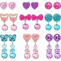 Algopix Similar Product 17 - Hicarer 9 Pairs Girls Clipon Earrings