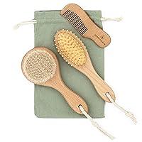 Algopix Similar Product 14 - Natural Baby Hair Brush Set with Boho