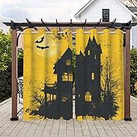 Algopix Similar Product 8 - Halloween theme Outdoor Curtains for