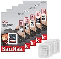 Algopix Similar Product 16 - SanDisk 5 Pack Ultra 16GB SD SDHC
