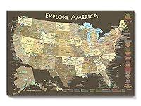 Algopix Similar Product 7 - National Parks Map Poster with USA