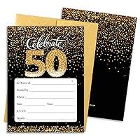 Algopix Similar Product 5 - 50th Birthday Party Invitation Cards