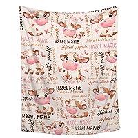 Algopix Similar Product 8 - Personalized Baby Blanket for Girls