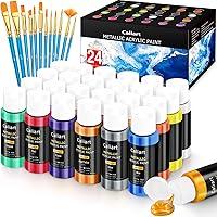 Algopix Similar Product 19 - Caliart Metallic Acrylic Paint Set with