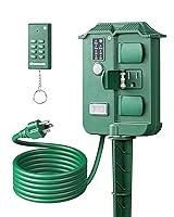 Algopix Similar Product 2 - DEWENWILS Outdoor Power Stake Timer