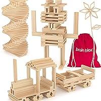 Algopix Similar Product 11 - Brain Blox Natural Wooden Blocks for