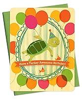 Algopix Similar Product 3 - Turtle Portrait Wood Birthday Card by