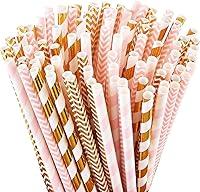 Algopix Similar Product 14 - ALINK Biodegradable Paper Straws 100