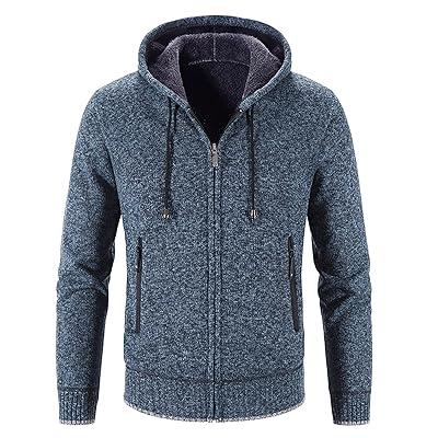 Casual Sherpa Fleece Jacket Hoodies Full Zip Faux Fuzzy Long Sleeve Fluffy  Fleece Sweatshirt Outwear