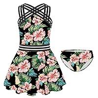 Algopix Similar Product 13 - Tankini Swimsuits for Girls 9T 10T UPF