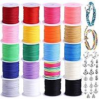 Algopix Similar Product 10 - Nylon String for Bracelets 20 Rolls