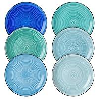 Algopix Similar Product 4 - vancasso Bonita Blue Salad Plate Set of