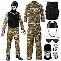 Algopix Similar Product 3 - Croloose 7 Pcs Skull Soldier Costume