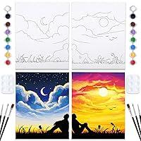 Algopix Similar Product 9 - Nuberlic 2 Pack 12x16 Pre Drawn Canvas