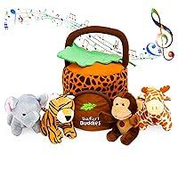 Algopix Similar Product 6 - Talking Plush Jungle Animals Toy Set