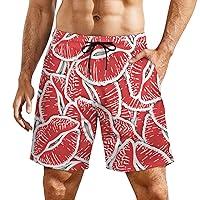 Algopix Similar Product 7 - Jeireumteor Mens Red Lip Kisses Swim