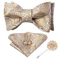 Algopix Similar Product 12 - Dubulle Champagne Self Bowtie and Lapel