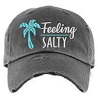 Algopix Similar Product 5 - Feeling Salty Hat  Distressed Baseball