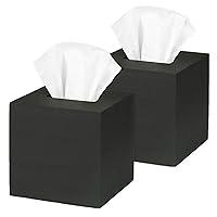 Algopix Similar Product 10 - Ilyapa Wood Tissue Box Cover 2 Pack