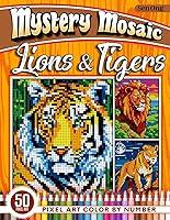 Algopix Similar Product 18 - Lions and Tigers Mystery Mosaics Color