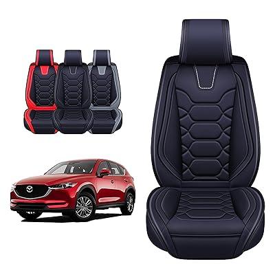 FREESOO Car Seat Covers Leather Seat Cover Full Set Automotive Cushion  Protector Accessories Airbag Compatible Universal Fit for 5 Seats Vehicle