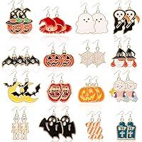 Algopix Similar Product 6 - AUGSUN 16 Pairs Halloween Enamel