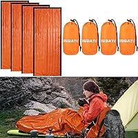 Algopix Similar Product 15 - DIBBATU 4 Pack Emergency Sleeping Bag