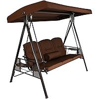 Algopix Similar Product 7 - Sunnydaze 3Person Steel Patio Swing