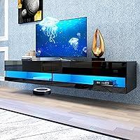 Algopix Similar Product 19 - Floating TV Stand Wall Mounted with LED