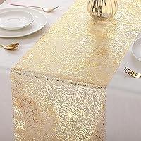 Algopix Similar Product 13 - 3 Pieces Gold Table Runner Metallic