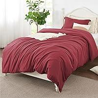 Algopix Similar Product 15 - ChiXpace Duvet Cover Bedding Red  Soft