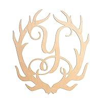 Algopix Similar Product 3 - UNFINISHEDWOODCO Antler Monogram Y