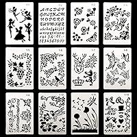 Algopix Similar Product 4 - DEPEPE 12pcs Plastic Stencils for