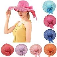 Algopix Similar Product 11 - Womens Wide Brim Straw Panama Hat