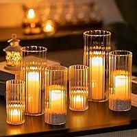 Algopix Similar Product 6 - Glasseam Ribbed Glass Candle Holder