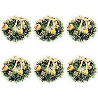 Algopix Similar Product 8 - WYSRJ 6 Pcs Christmas Candle Rings 47