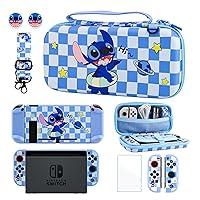 Algopix Similar Product 16 - GLDRAM Blue Plaid Travel Carrying Case