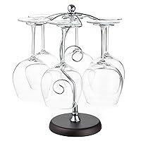 Algopix Similar Product 4 - MyGift 6Hook Countertop Wine Glass