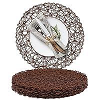 Algopix Similar Product 15 - AHHFSMEI Paper Braided Round Placemats