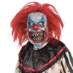 Amscan Full Face Mask Halloween Costume, Red, One Size